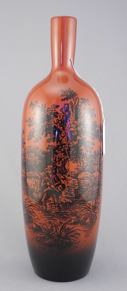Royal Doulton Flambe Vase Woodcut 1617, 13 3/4"h. (1 of 4)