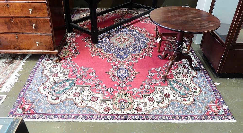 Hand Knotted Wool on Cotton Persian Carpet, Approximately 6'10" x (1 of 4)