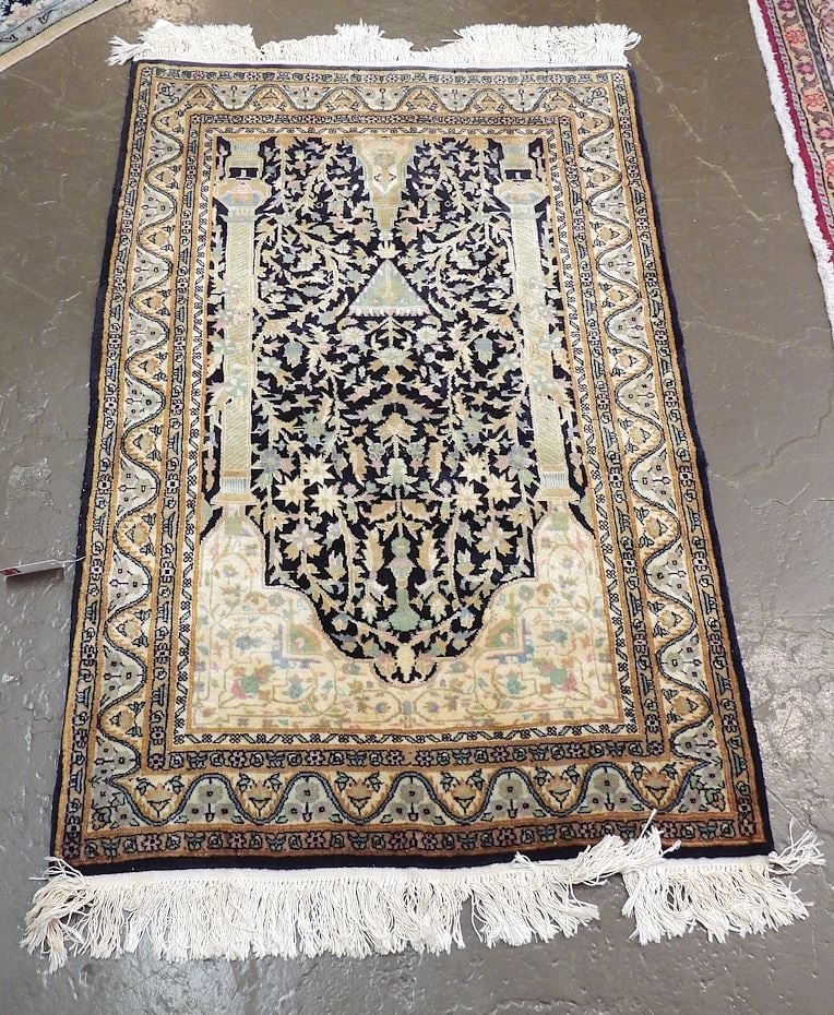 Hand Knotted Prayer Mat, Approximately 2'8" x 4'6". (1 of 3)
