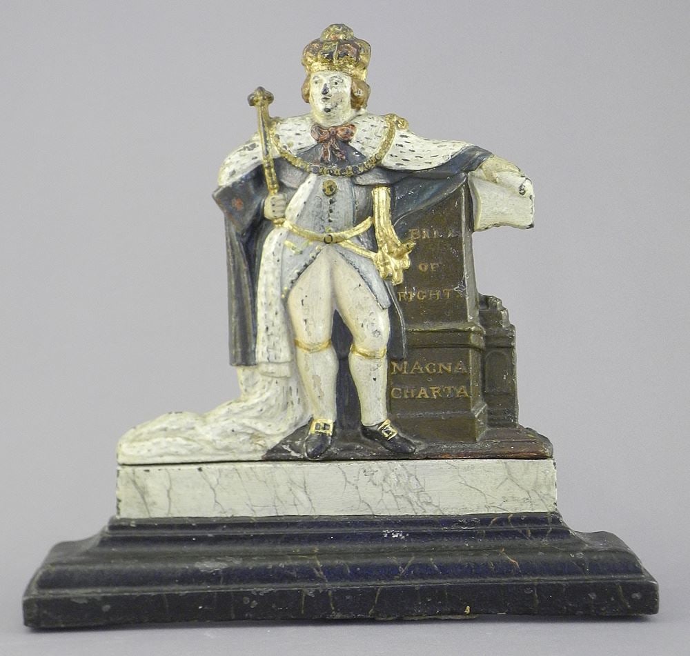 19th C. Cast Iron "Bill of Rights- Magna Carta" Doorstop. (1 of 2)