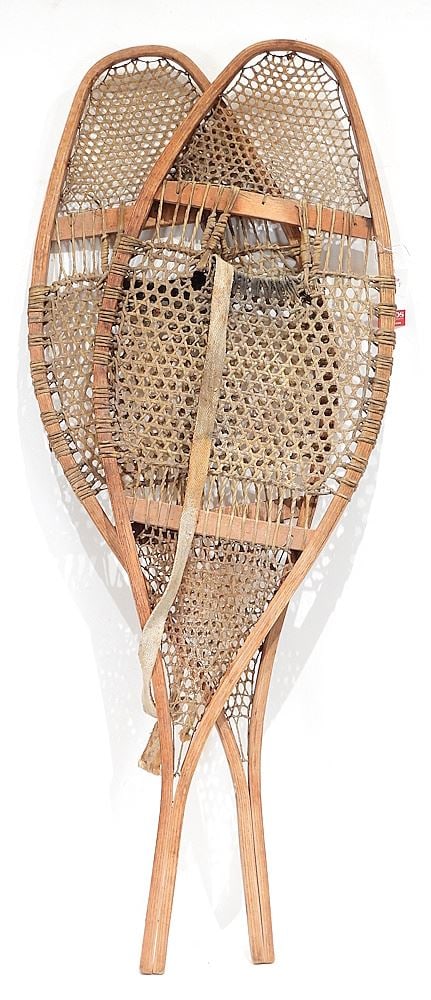 Pair of Sinew Snow Shoes, 41 1/2"L.: Pair of Sinew Snow Shoes, 41 1/2"L.