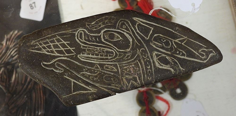 Nuu-Chah-Nulth Style Petroglyph Carving, 6"L, 225g. (1 of 1)