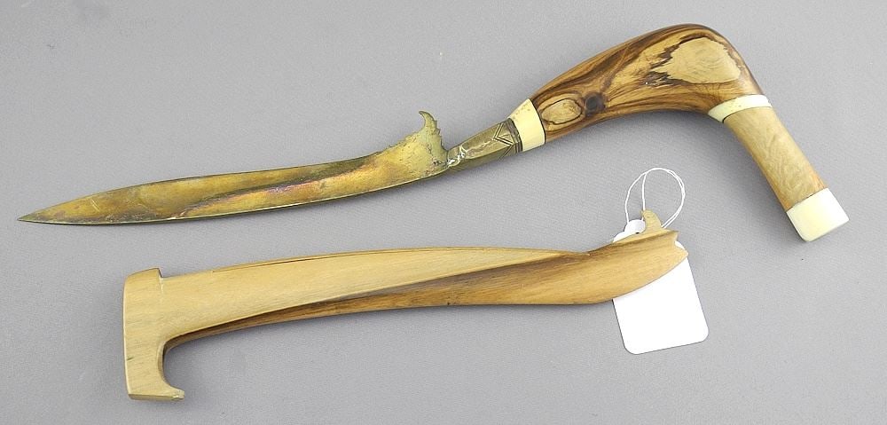 Indonesian Wood Kris Knife w/Natural Features, 13 1/4"L, CANADIAN BIDDERS ONLY. (1 of 3)