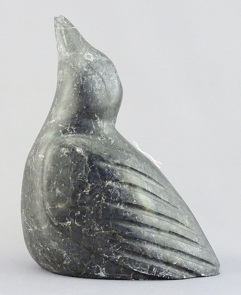 Inuit Stone Sculpture, Carver Number 1403, 8"h "Bird Form". (1 of 4)