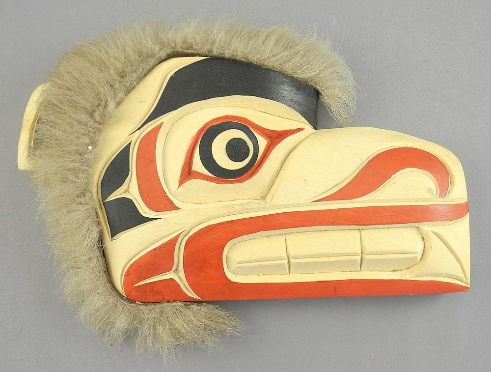 Kwagiulth Carving signed Sarah Robertson, 7 5/8"L, "Grizzly Bear". (1 of 2)