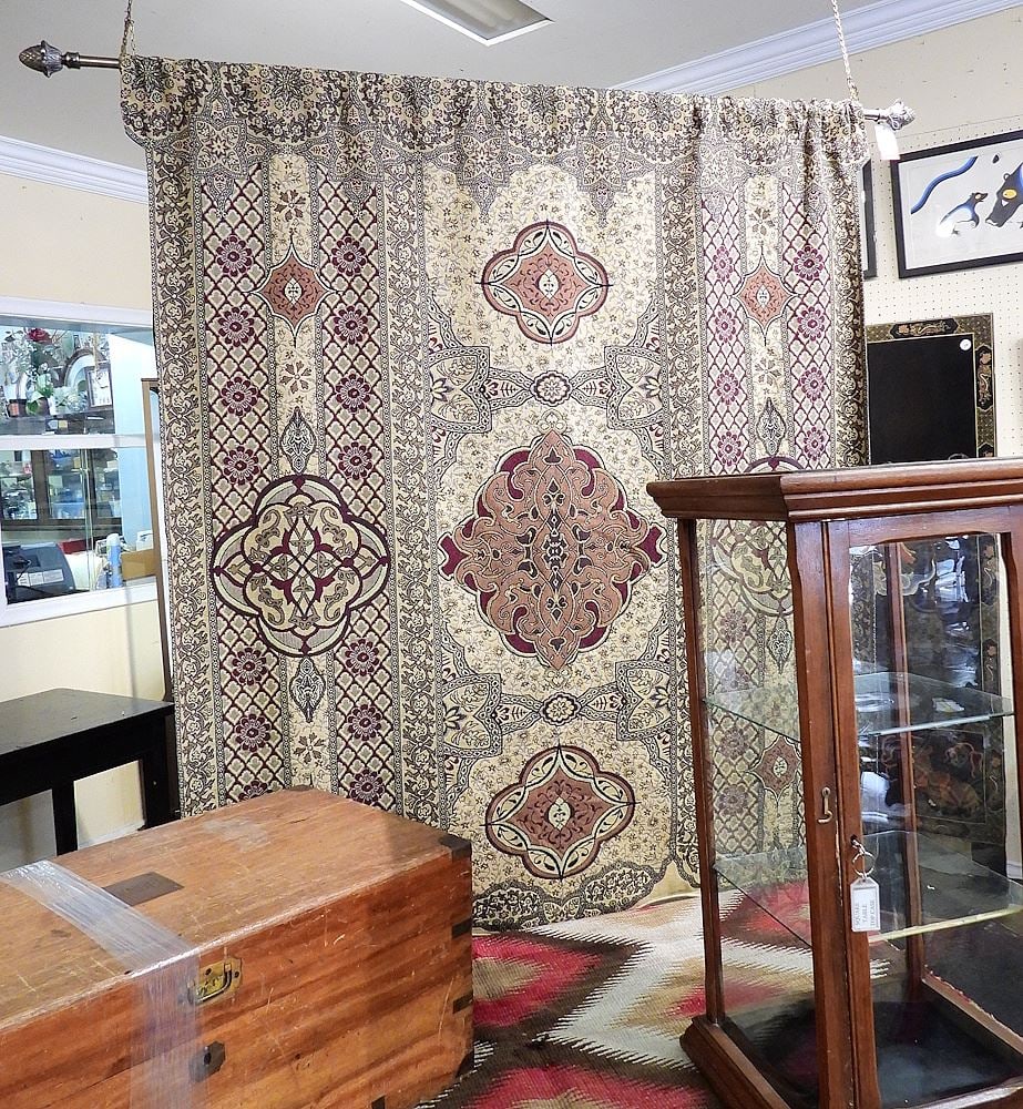Turkish Tapestry w/Mounting Hardware, Approximately 63 x 55". (1 of 2)
