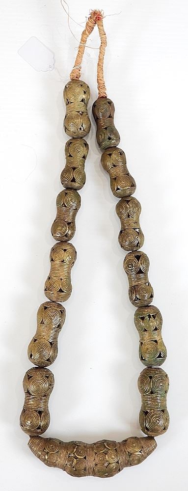 Strand of Benin Bronze Beads, Approx 40"L, 1100g. (1 of 2)
