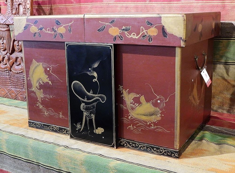 Japanese Lacquered Chest. (1 of 3)