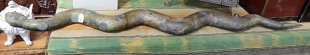 Benin Bronze Snake, 66"L. (1 of 2)