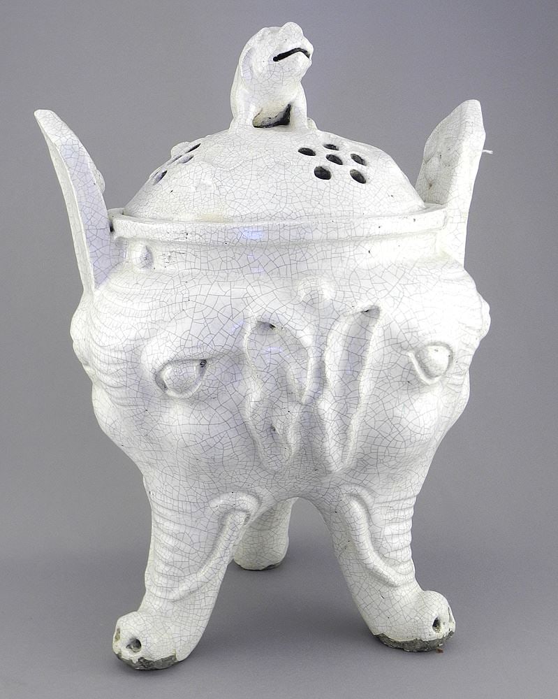 Chinese Pottery "Elephant" Censer, 12 1/2"h. (1 of 4)