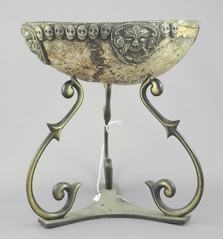 Tibetan Kapala Bowl w/Stand. (1 of 4)
