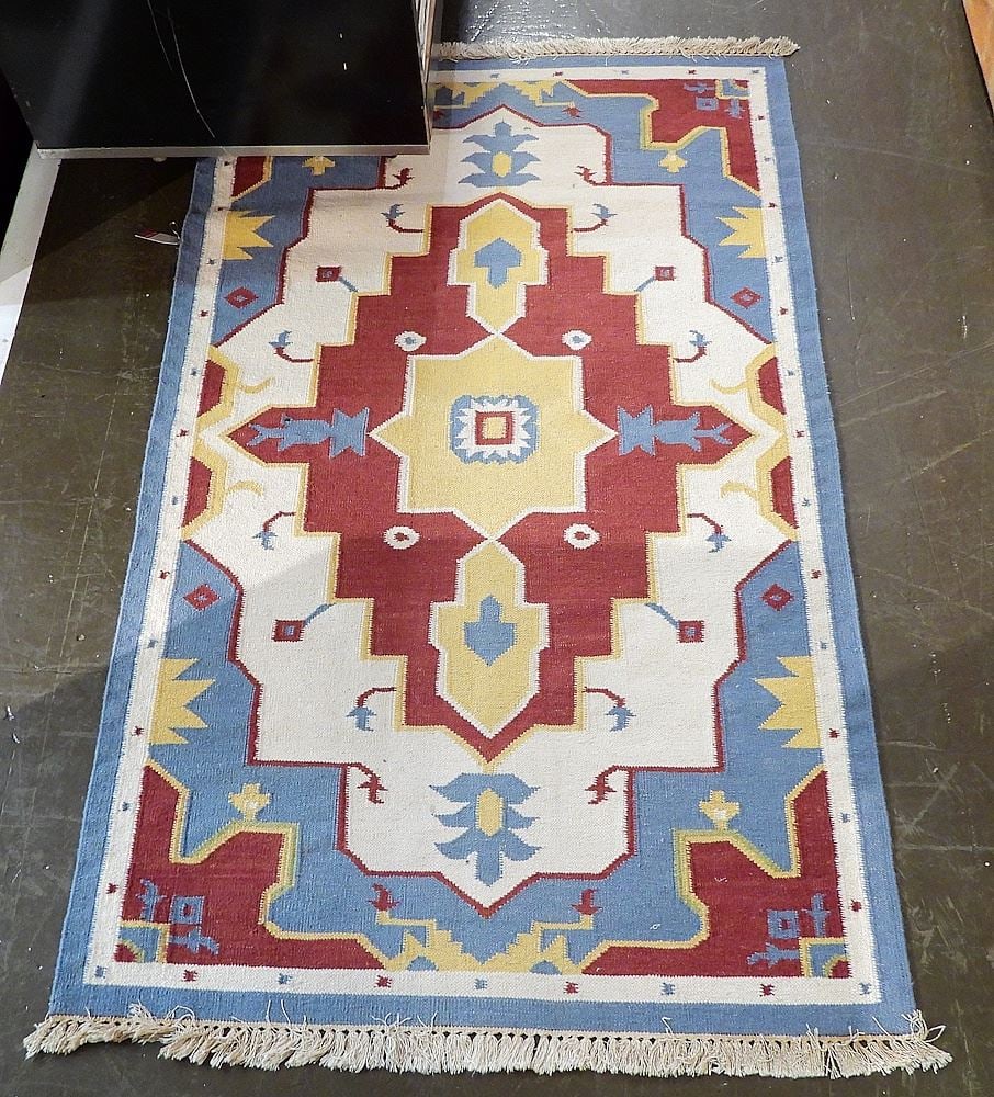 Kilim Flatweave Rug Approximately 45 x 75".: Kilim Flatweave Rug Approximately 45 x 75".