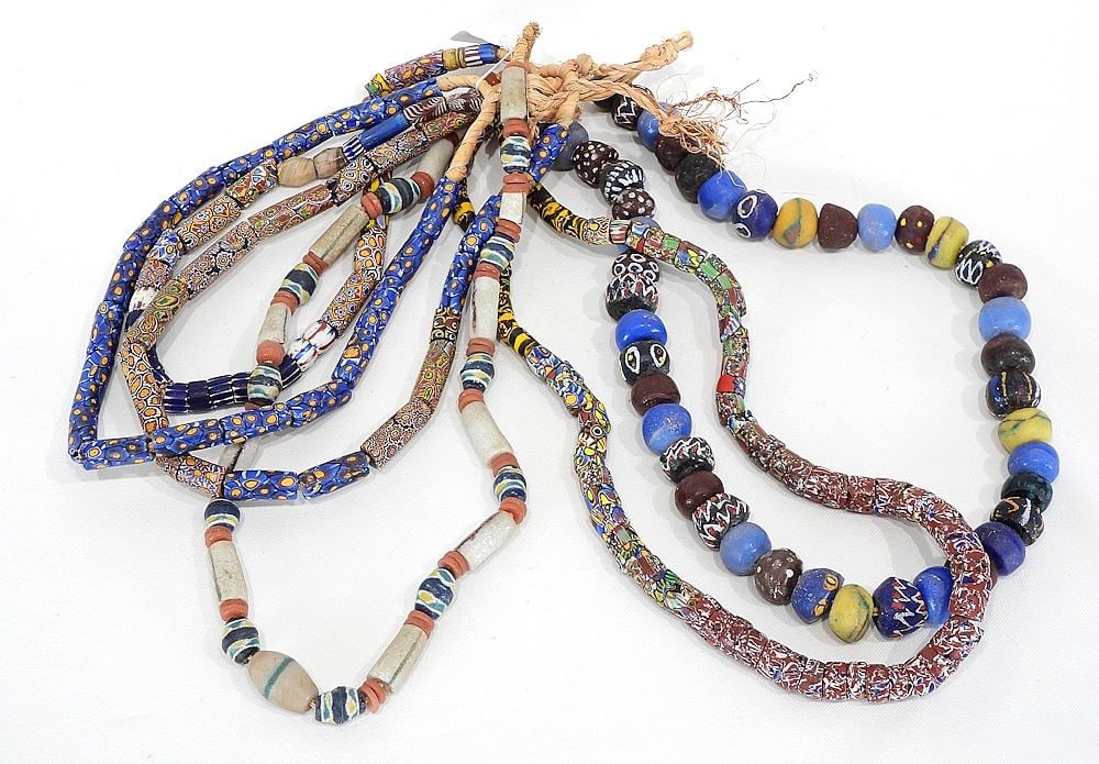 Six Strands of Venetian & Other Trade Beads, Approximately 1310g. (1 of 2)