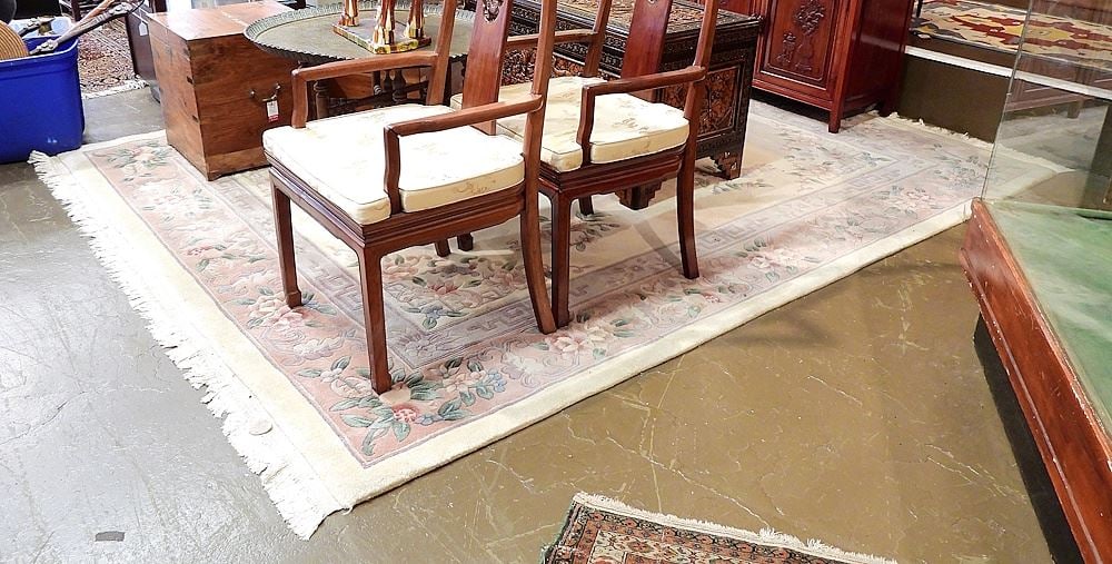 Chinese Sculpted Wool Carpet, Approximately 7'8" x 10'6". (1 of 4)