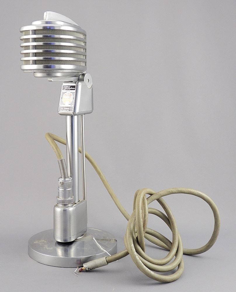 Vintage "Turner Crystal Microphone", Model 2475, 12"h. (1 of 3)
