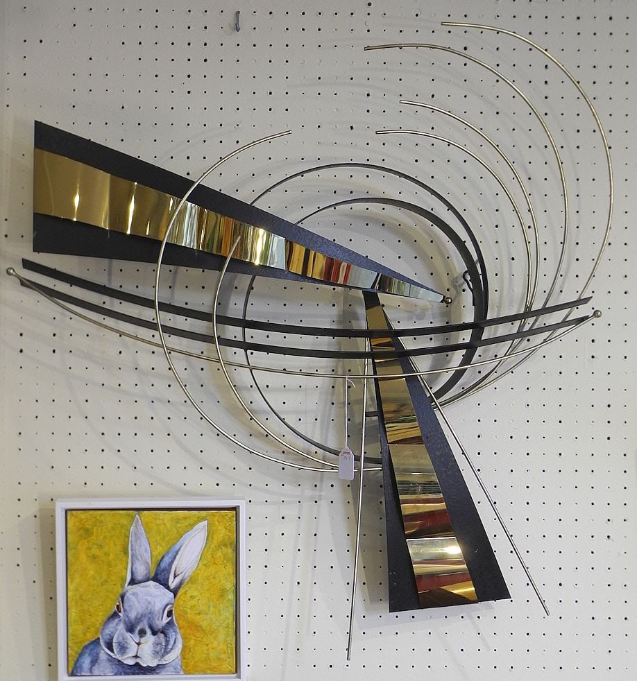 Curtis Jere Style Brass & Iron Wall Sculpture, Approximately 34 x 37". (1 of 1)