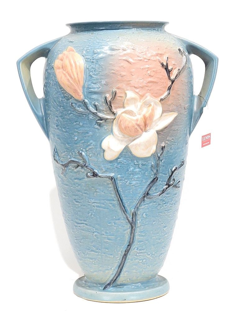 Roseville Magnolia Floor Vase, 18 3/8"h. (1 of 3)