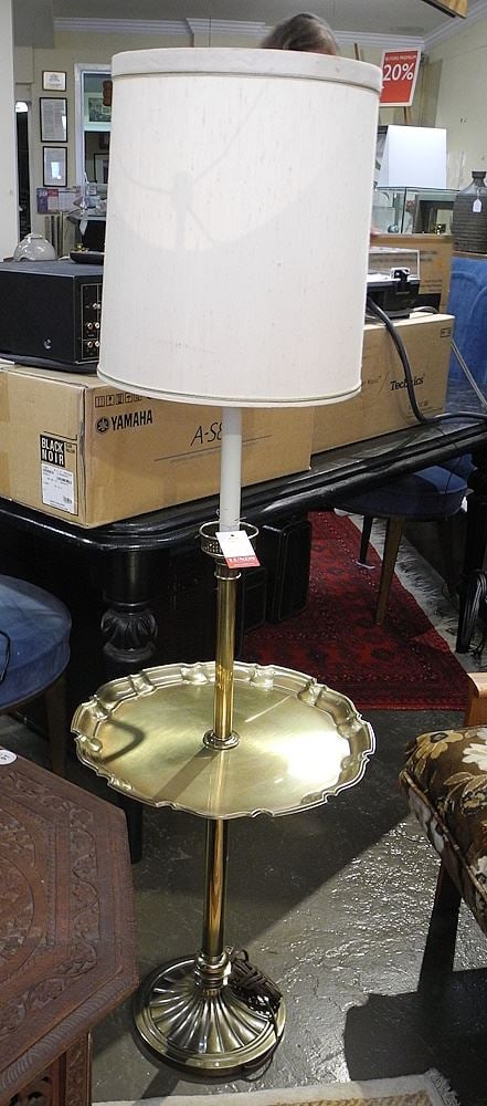 Brass Floor Lamp w/Tier, 53 1/2"h. (1 of 1)