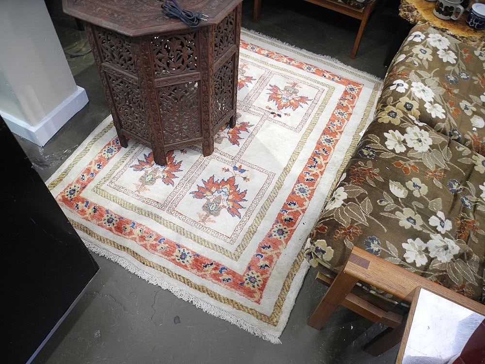 Hand Knotted Persian Carpet, Approximately 3'8" x 5'.: Hand Knotted Persian Carpet, Approximately 3'8" x 5'.