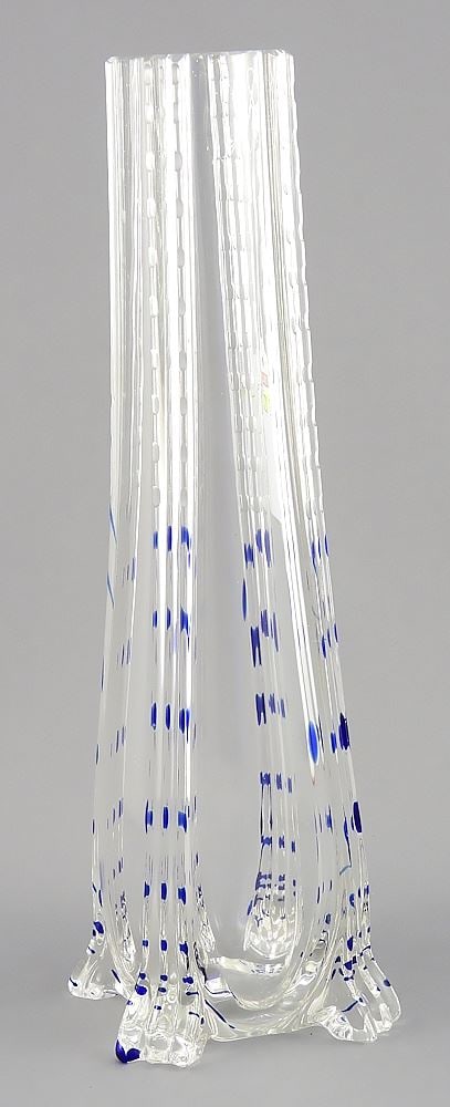 Meyr's Neffe Glass Work Jugendstil Crystal Vase Attributed to O. Prutscher, 10"h. (1 of 3)