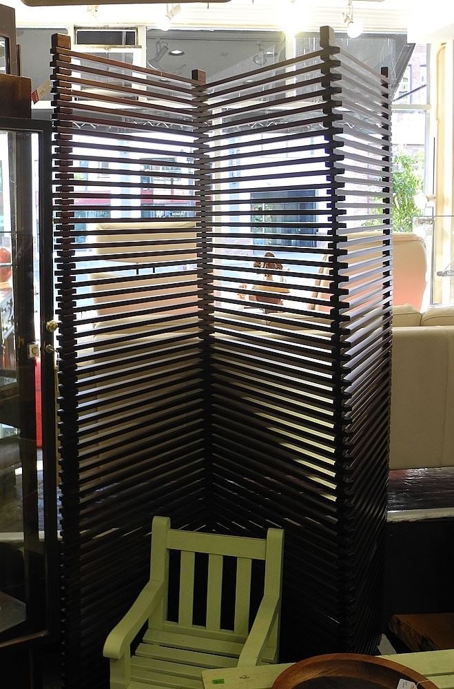 3 Panel Lattice Room Divider, 29 x 82".: 3 Panel Lattice Room Divider, 29 x 82".