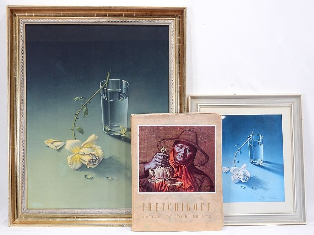 Vladimir Tretchikoff (3): 2 Prints & Folio, Largest 23 x 8", All signed by Artist.: Vladimir Tretchikoff (3): 2 Prints & Folio, Largest 23 x 8", All signed by Artist.