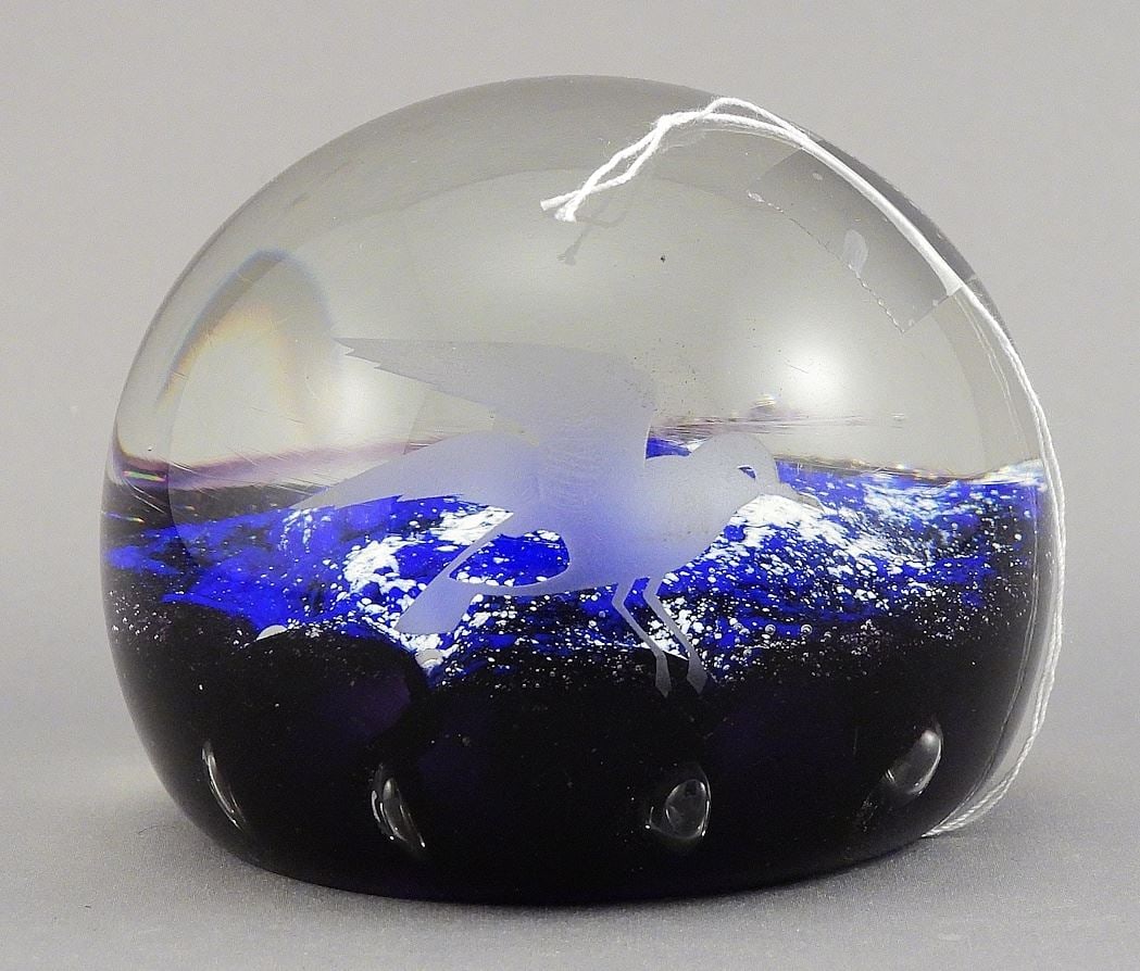 Caithness Glass "Sea Birds" Paperweight #136/500, 2 5/8"h. (1 of 3)