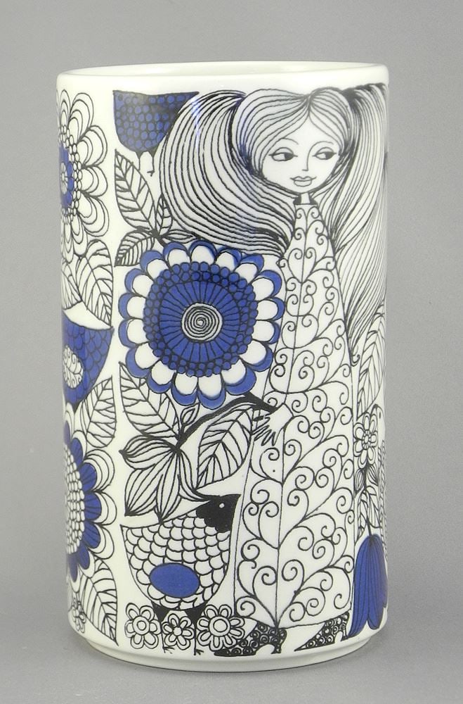 Arabia Finland "Pastoraali" Vase, E. Tomula C.1965, 5 7/8"h. (1 of 3)
