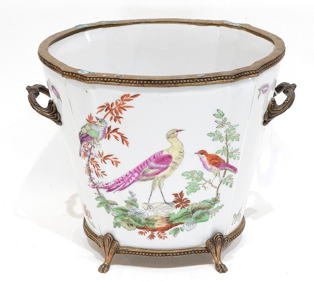 Mark Roberts Porcelain Ormolu Cooler , 7 x 8". (1 of 3)