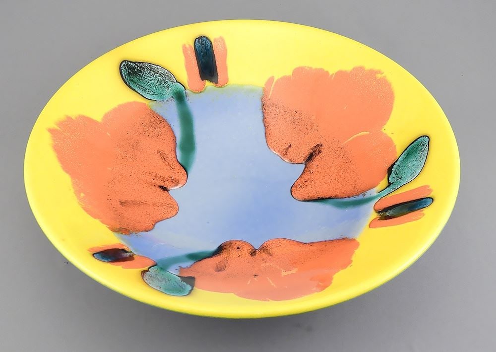 Poole Pottery Bowl, 10 1/2" Diameter. (1 of 3)