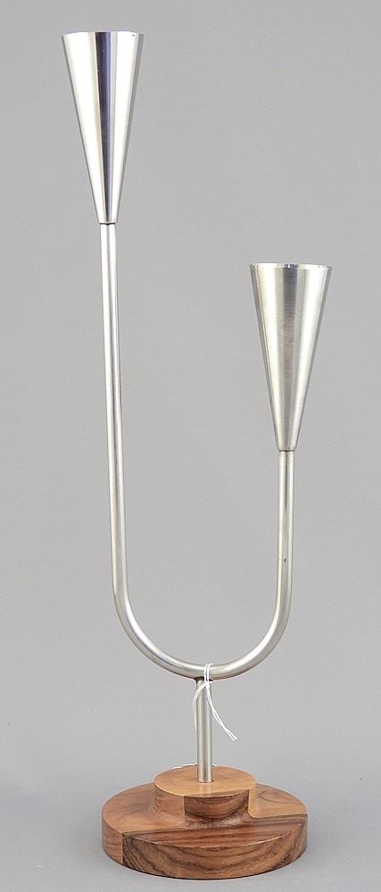Lundtofte Denmark Stainless Steel Candlestick, 12 1/4"h. (1 of 3)