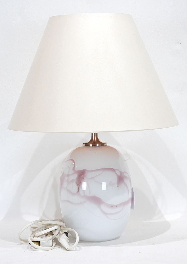 Holmegaard Sakura Table Lamp- Michael Barg C.1980's, 17 1/4"h. (1 of 3)