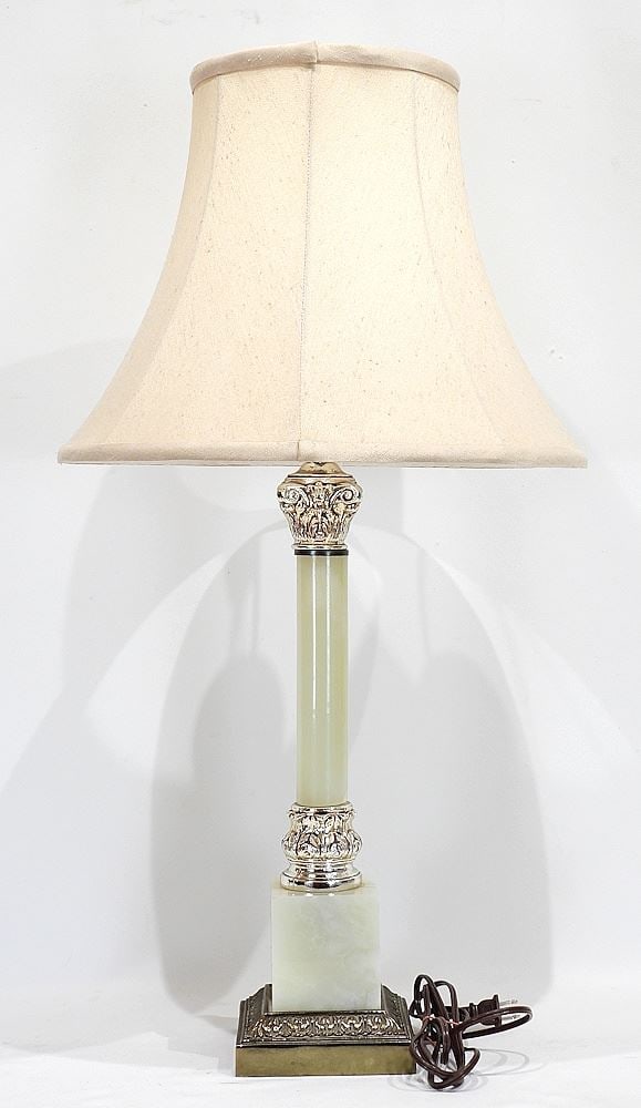 Onyx Table Lamp, 31"h.: Onyx Table Lamp, 31"h.