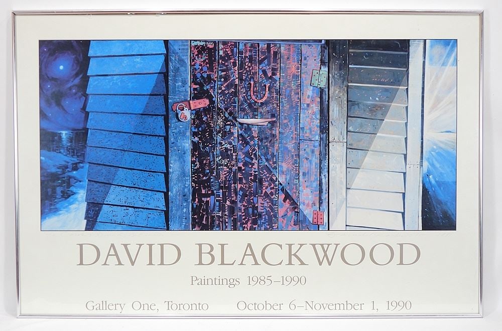 Gallery One To "David Blackwood Paintings 1985-1990" Exhibition Poster, 25 x 38 1/2, signe (1 of 3)