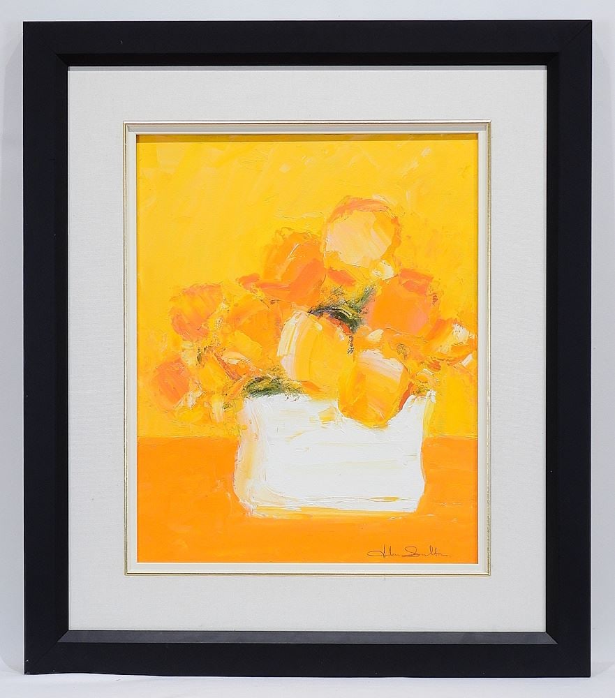 Oil on Canvas signed Adam Sulton, 20 x 26", "Vibrant Bouquet". (1 of 3)