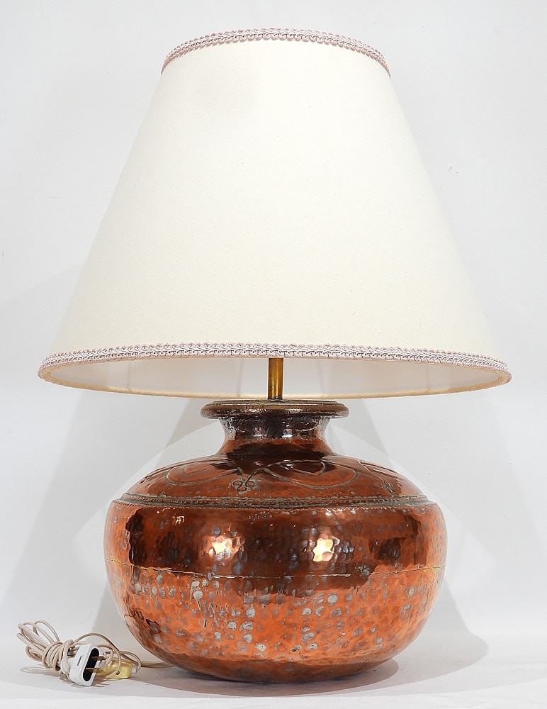Copper Table Lamp, 24 3/4"h. (1 of 3)