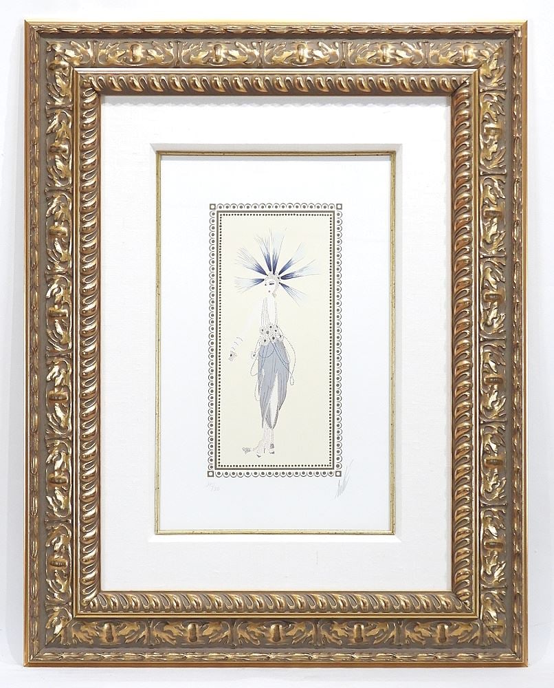Lithograph After Erte, 18 1/2 x 11 1/4" "L'Emparachee" #295/300, Park West Gallery. (1 of 4)