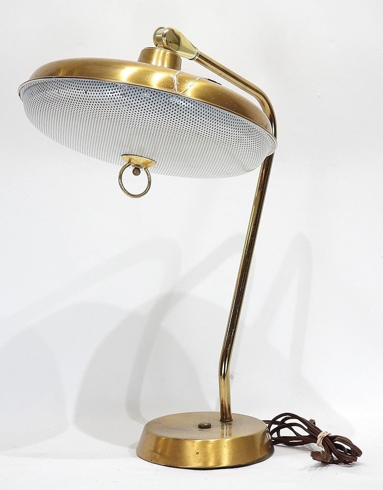 Brass Saucer Desk Lamp, 18 3/4"h. (1 of 4)