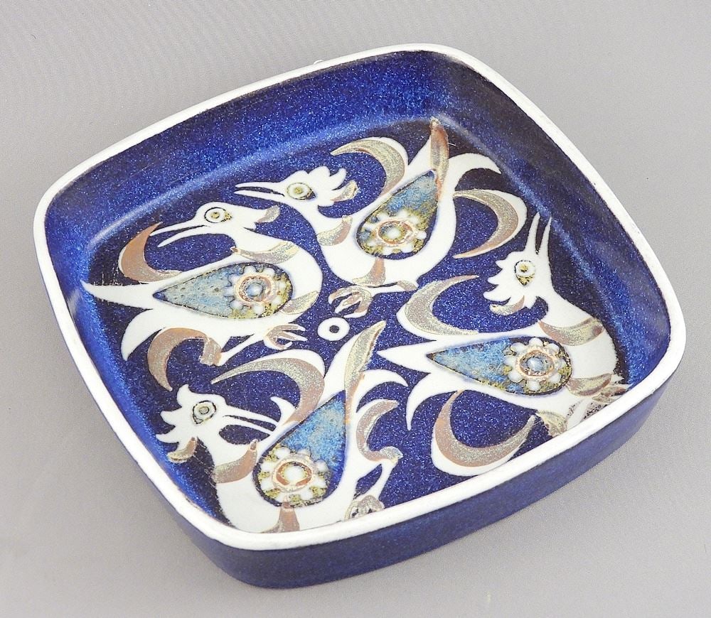 Royal Copenhagen Baca Dish Nils Thorsson, 6 5/8 x 6 5/8".: Royal Copenhagen Baca Dish Nils Thorsson, 6 5/8 x 6 5/8".