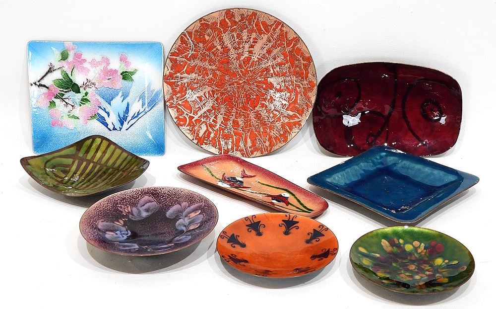 Collection of Enamel Dishes: DePasille Sylvestre/Hedy/Frugte/CC/ Various. (1 of 4)