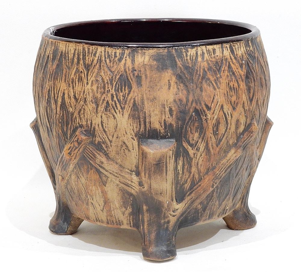 Western Stoneware Co. Pottery Jardiniere, 10 1/4"h. -: Western Stoneware Co. Pottery Jardiniere, 10 1/4"h. -