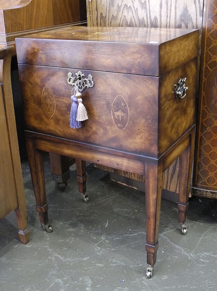 20th C. Mahogany Chest Style Canterbury, 18 x 11 x 27 1/4"h. (1 of 3)