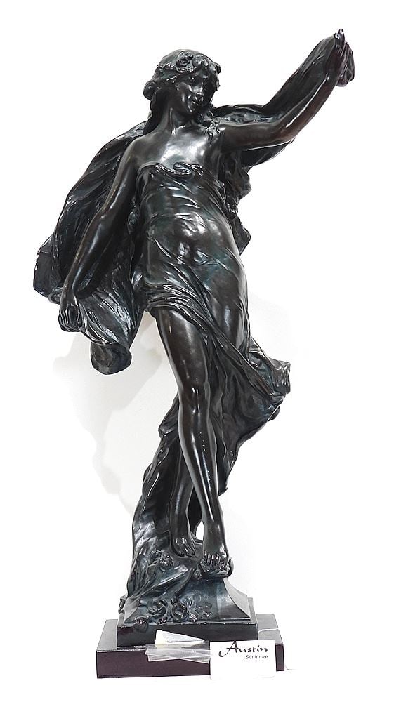 Austin Productions Sculpture, 31"h, "Art Nouveau Maiden". (1 of 4)
