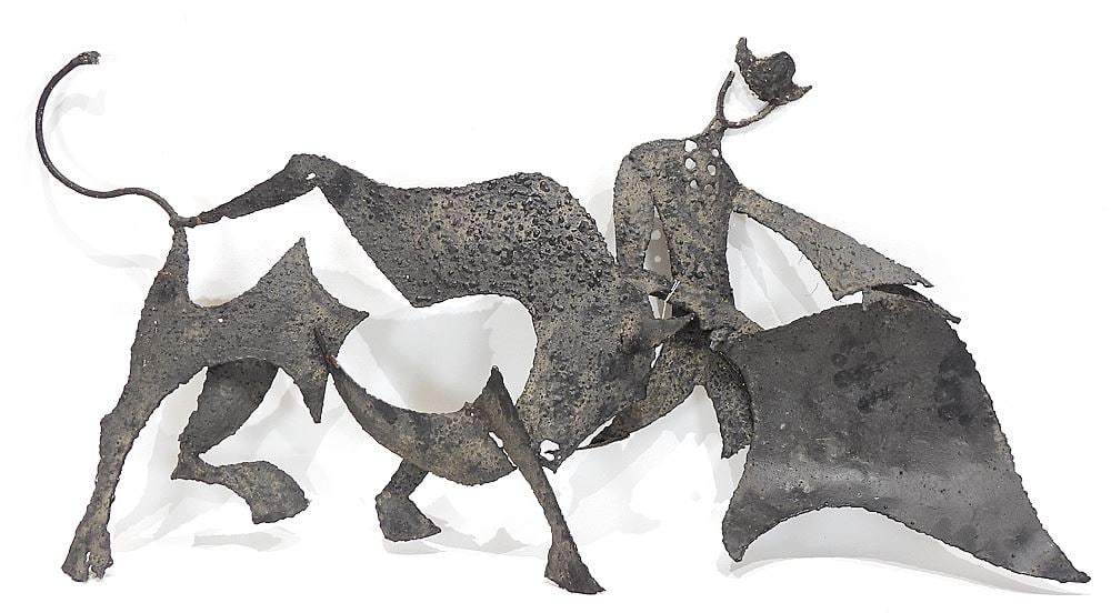 Jaro Svitorka Vancouver Brutalist Metalwork "Matador" Wall Sculpture, 38"L. (1 of 4)