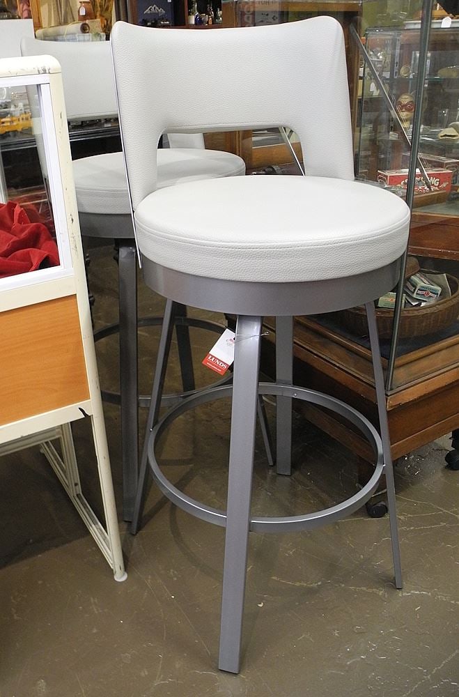 Pair of Contemporary Canadian Counter Height Stools, 41 1/4"h.: Pair of Contemporary Canadian Counter Height Stools, 41 1/4"h.