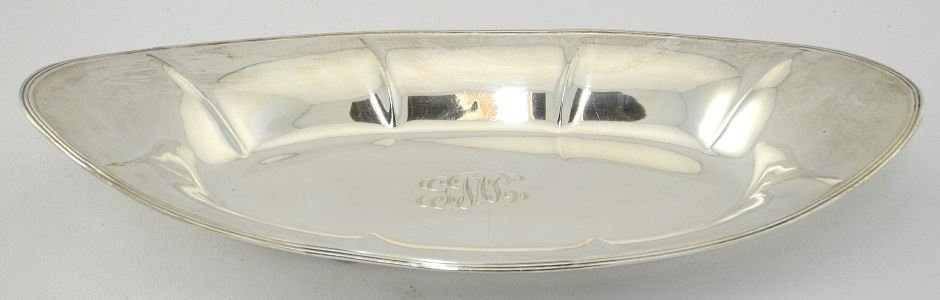 Sterling Silver Bread Bowl, 12 1/2" in length. (1 of 2)