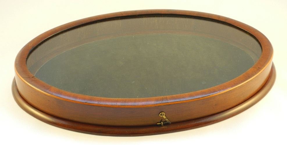 Oval Mahogany Display Case. (1 of 2)