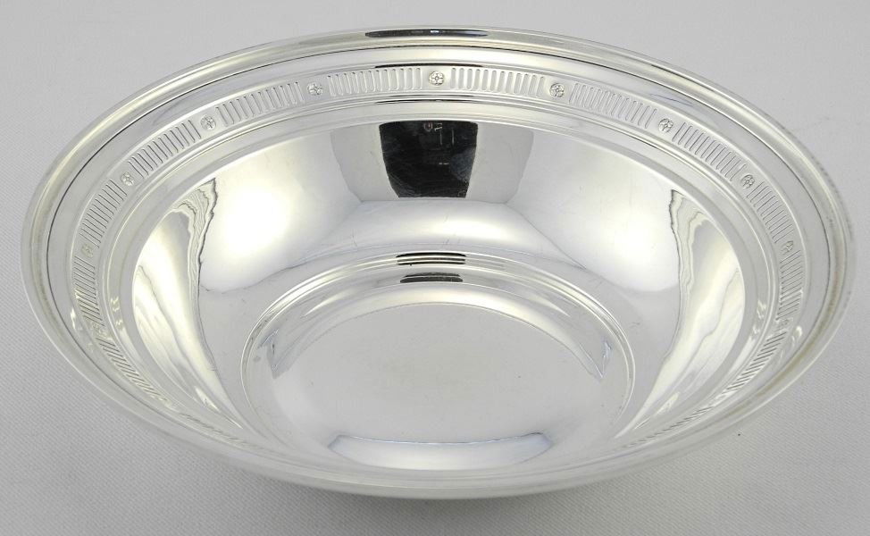 Pierced Sterling Silver Bowl, 8 1/2". (1 of 3)