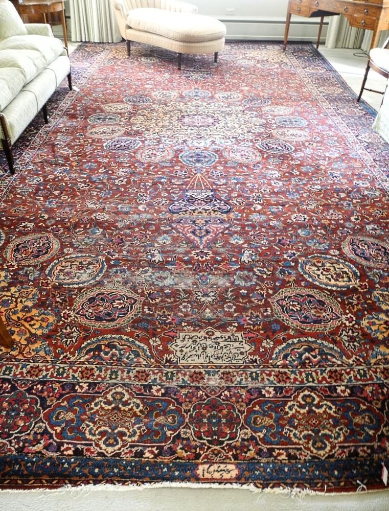 Kirman Carpet, 20" x 10'6", signed. (1 of 10)