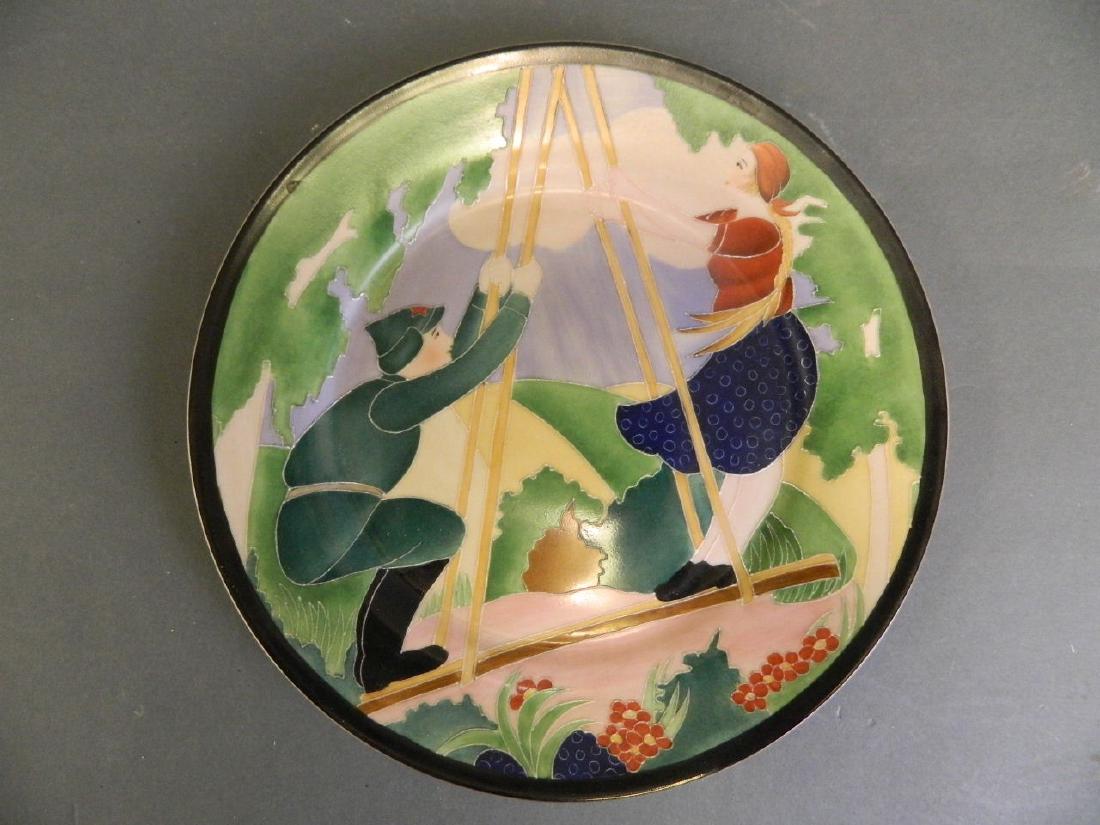 A Russians style cabinet plate decorated with two (1 of 1)